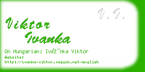 viktor ivanka business card